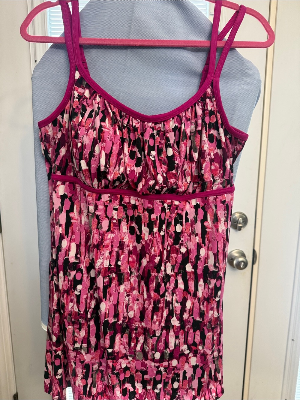 Catalina Pink Black Patterned One-Piece Swim Dress